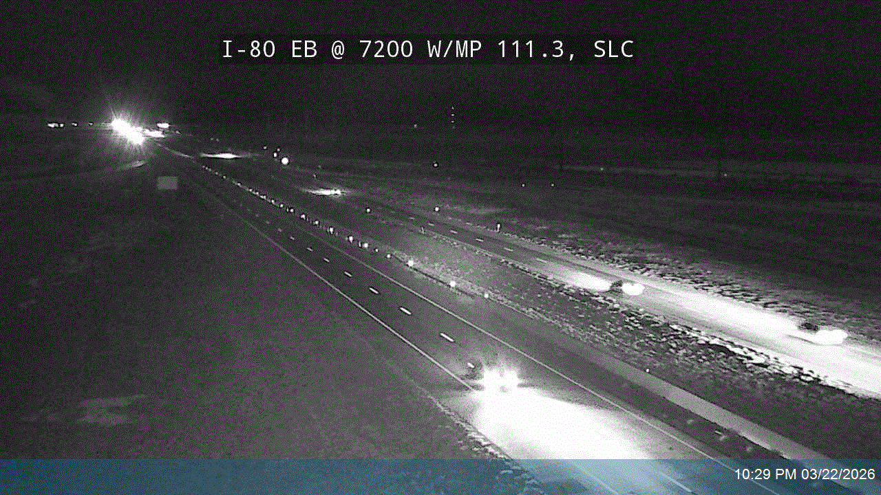 I-80 EB @ 7200 W / MP 111.3, SLC live webcam