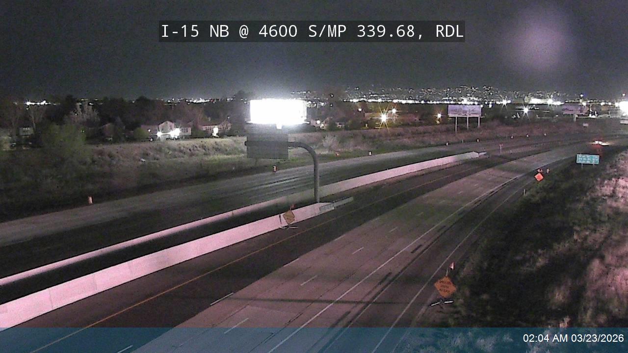I-15 NB @ 4600 S / MP 339.68, RDL live webcam