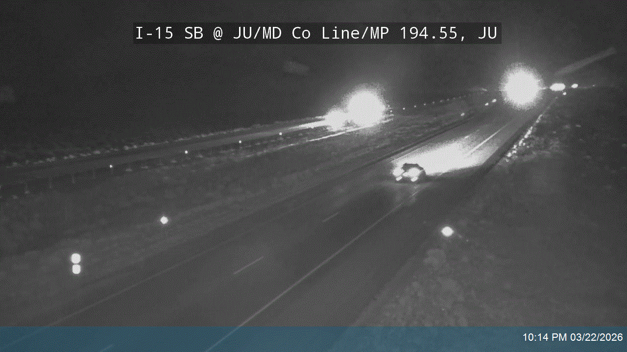 I-15 SB @ JU/MD Co Line / MP 194.55, JU live webcam