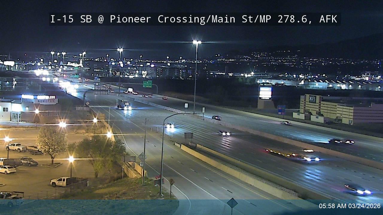 I-15 SB @ Pioneer Crossing / Main St / SR-145 / MP 278.6, AFK live webcam