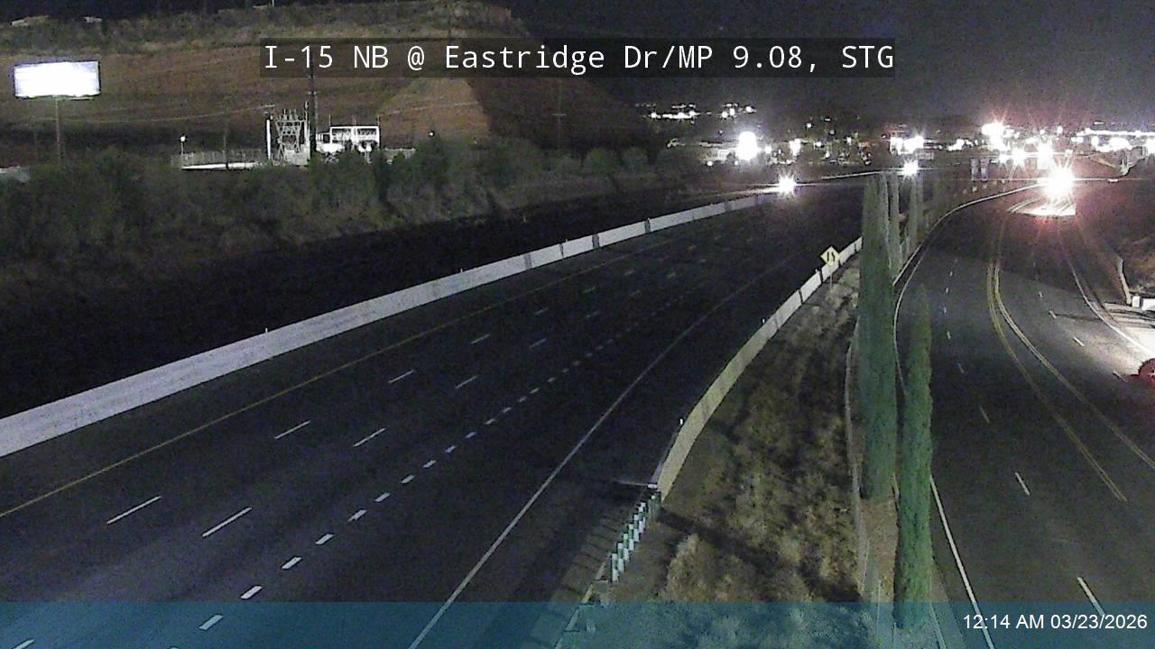 I-15 NB @ Eastridge Dr / MP 9.08, STG live webcam