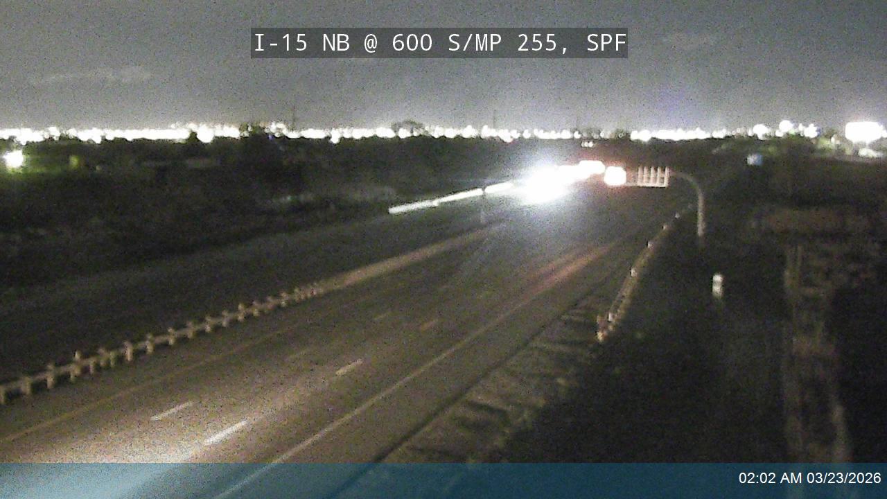 I-15 NB @ 600 S / MP 255, SPF live webcam