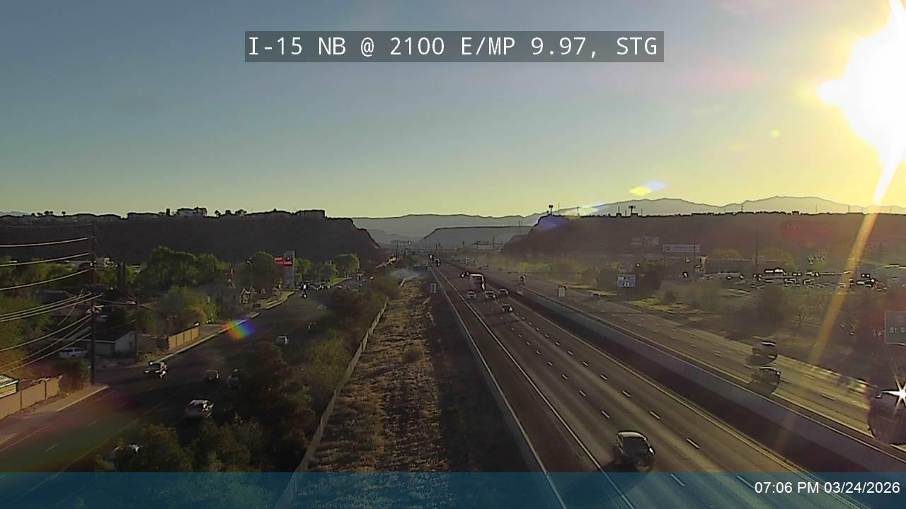 I-15 NB @ 2100 E / MP 9.97, STG live webcam