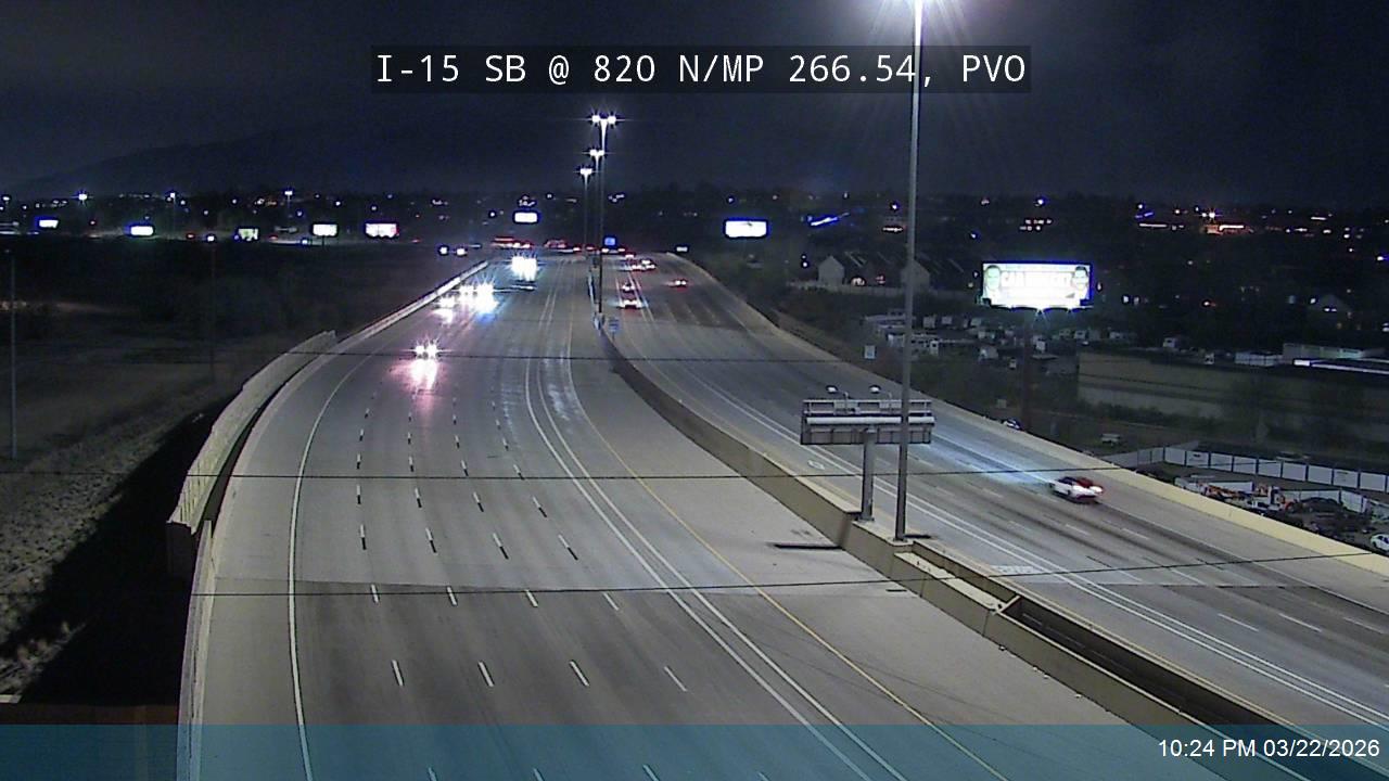 I-15 SB @ 820 N / MP 266.54, PVO live webcam