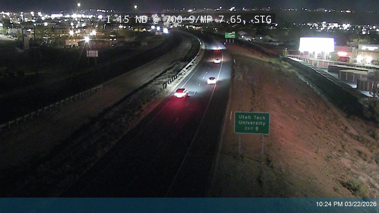 I-15 NB @ 700 S / MP 7.65, STG live webcam