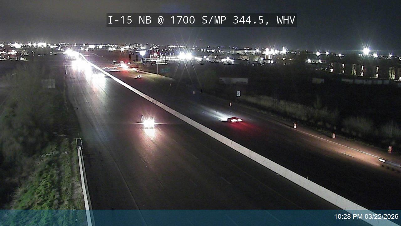 I-15 NB @ 1700 S / River Canal / MP 344.5, WHV live webcam