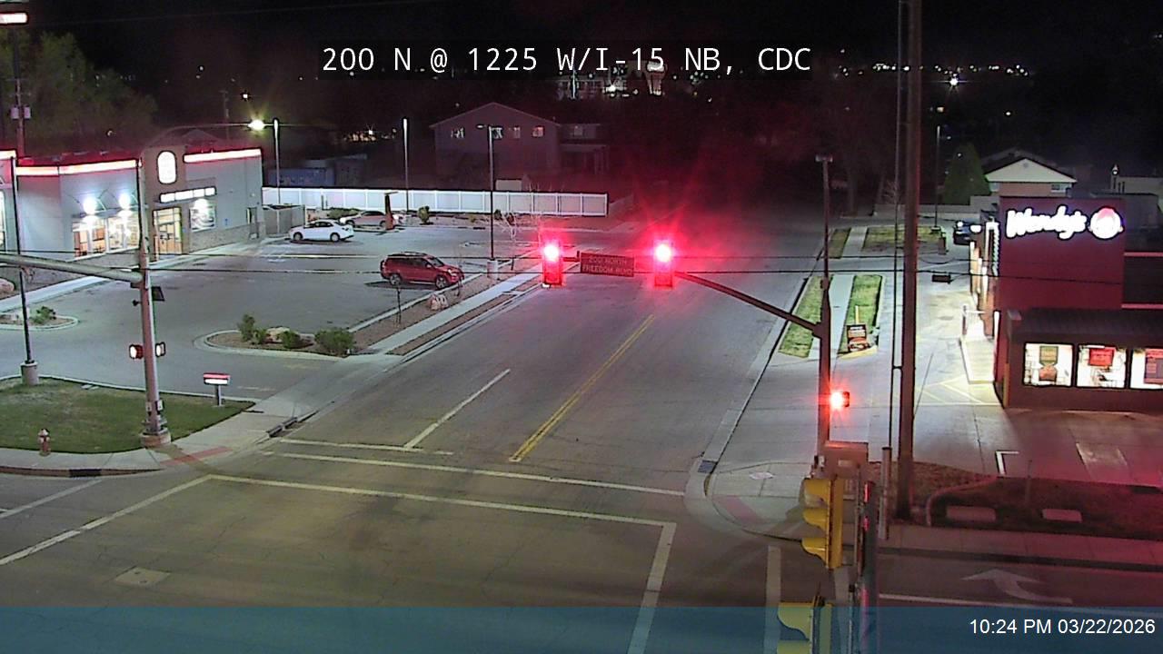 200 N / Freedom Blvd / SR-56 @ 1225 W / I-15 NB Ramps, CDC live webcam