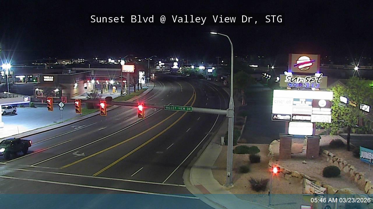 Sunset Blvd / SR-8 @ Valley View Dr, STG live webcam