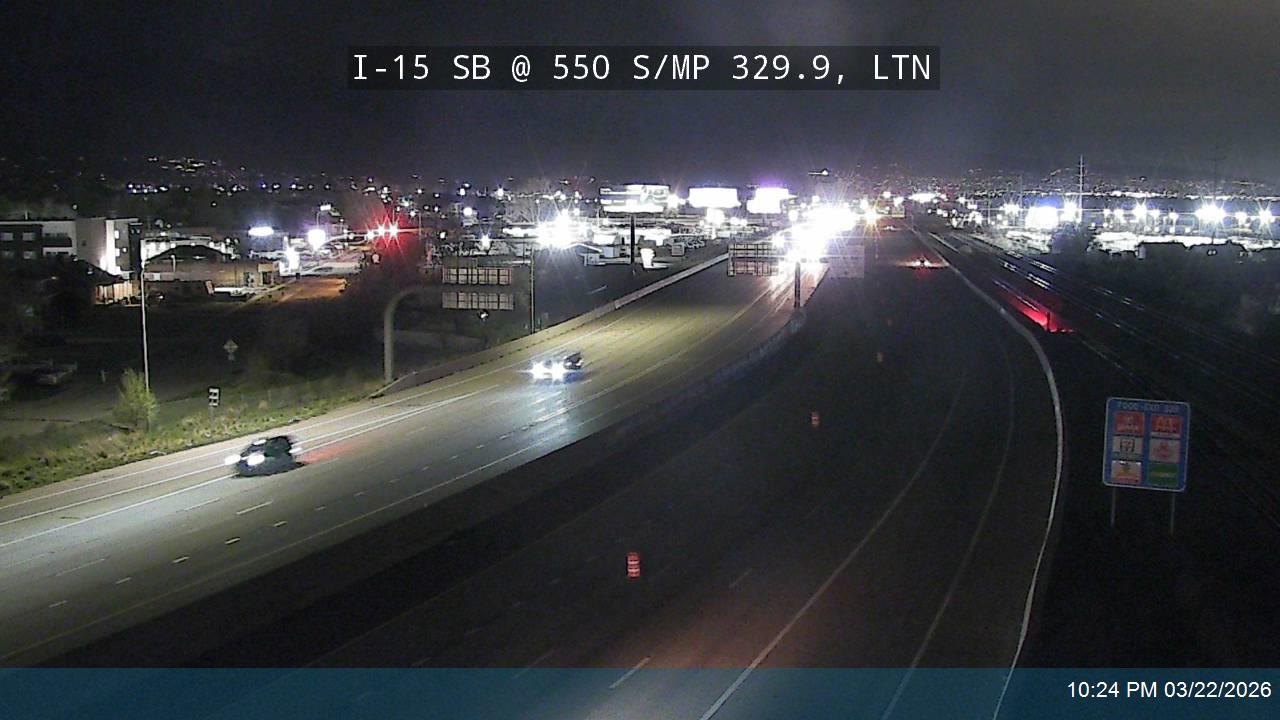 I-15 SB @ 550 S / MP 329.9, LTN live webcam