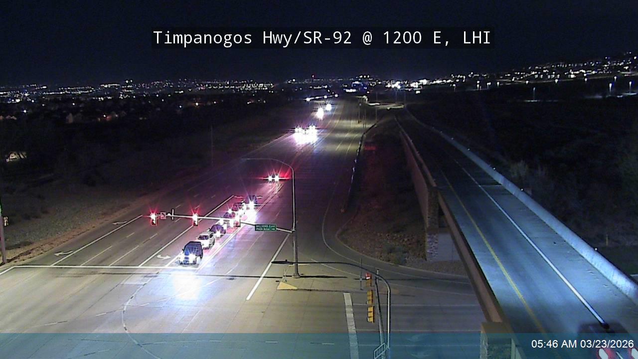 Timpanogos Hwy / 3500 N / SR-92 @ 1200 E / Micron, LHI live webcam
