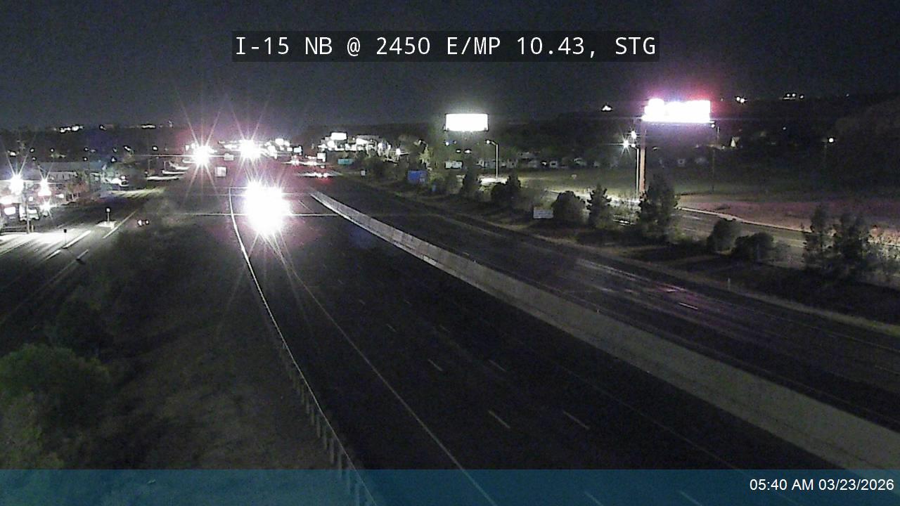I-15 NB @ 2450 E / MP 10.43, STG live webcam