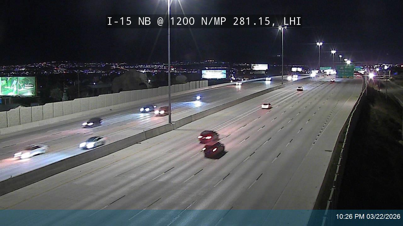 I-15 NB @ 1200 N / MP 281.15, LHI live webcam