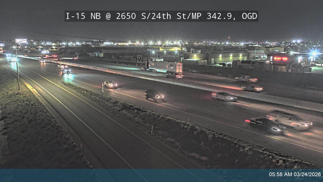 I-15 NB @ 2650 S / 24th St Exit / MP 342.9, OGD live webcam