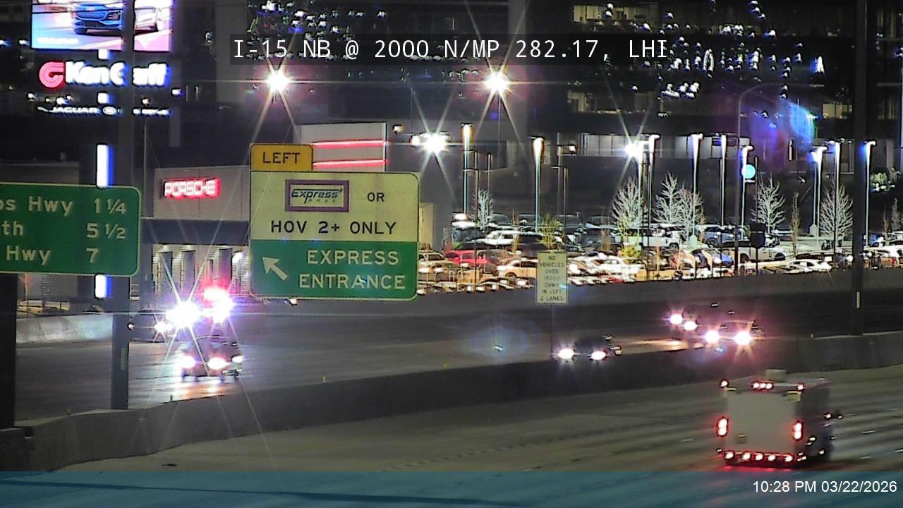 I-15 NB @ 2000 N / MP 282.17, LHI live webcam