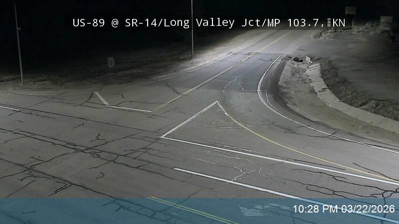 US-89 @ SR-14 / Long Valley Jct / MP 103.7, KN live webcam