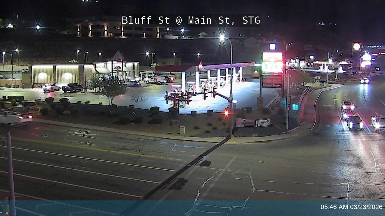 Bluff St / SR-18 @ Main St / Black Ridge Dr, STG live webcam