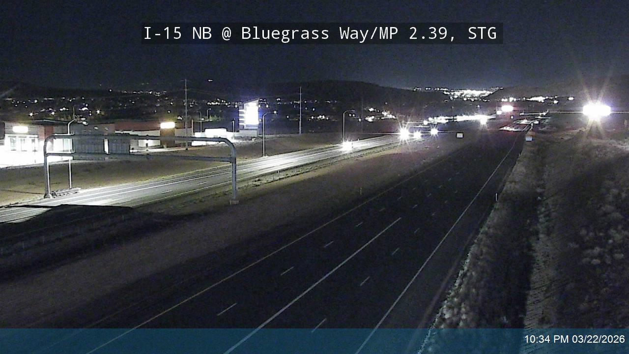 I-15 NB @ Bluegrass Way / MP 2.39, STG live webcam