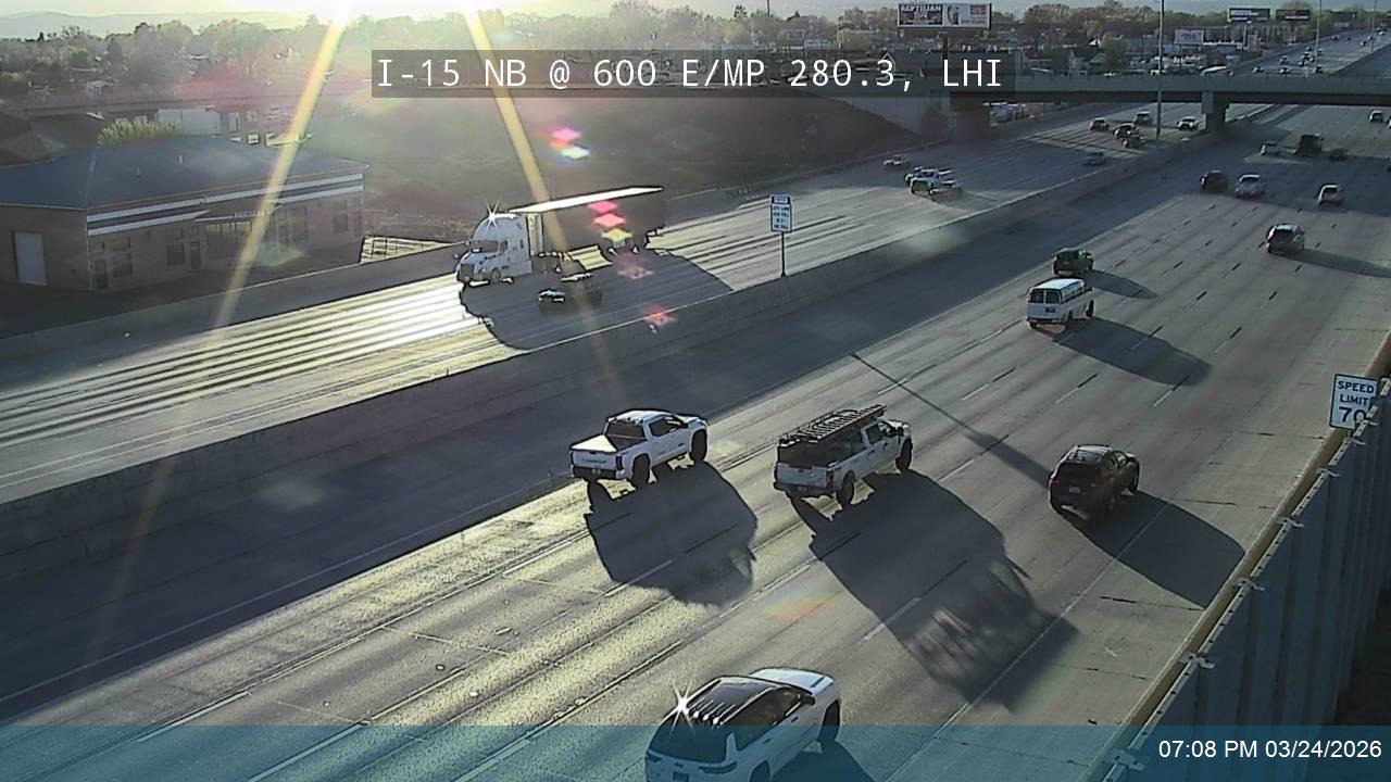 I-15 NB @ 600 E / MP 280.3, LHI live webcam