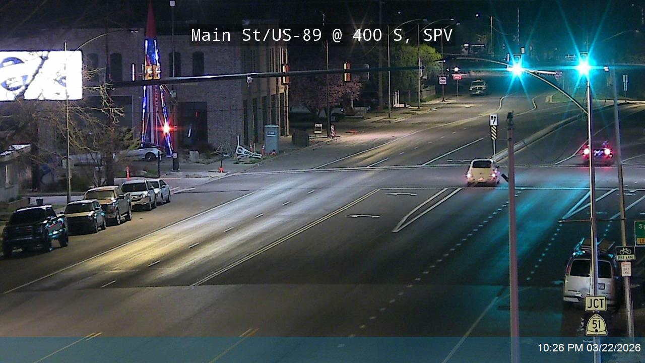 Main St / US-89 @ 400 S / SR-77, SPV live webcam