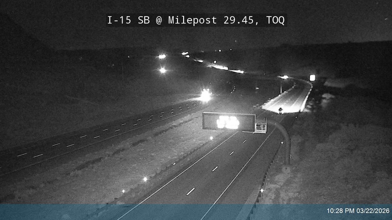 I-15 SB @ Milepost 29.45, TOQ live webcam