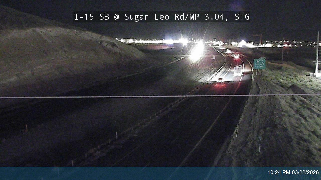 I-15 SB @ Sugar Leo Rd / MP 3.04, STG live webcam
