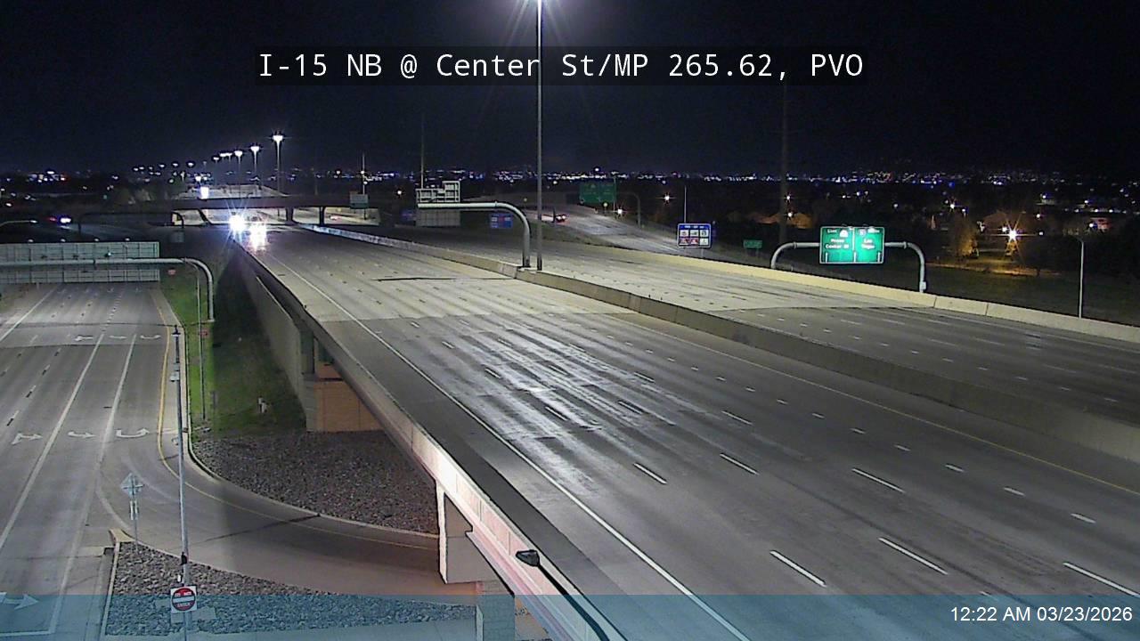 I-15 NB @ Center St / SR-114 / MP 265.62, PVO live webcam