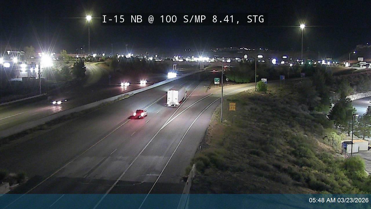 I-15 NB @ 100 S / MP 8.41, STG live webcam