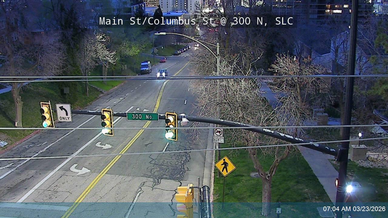 Main St / Columbus St / SR-186 @ 300 N, SLC live webcam