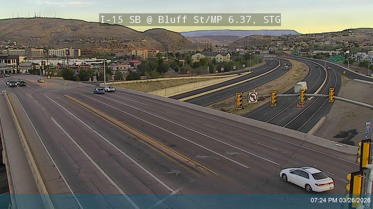 I-15 SB @ Bluff St / SR-18 / MP 6.37, STG live webcam