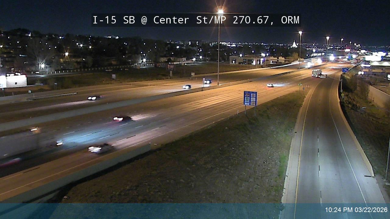 I-15 SB @ Center St / MP 270.67, ORM live webcam