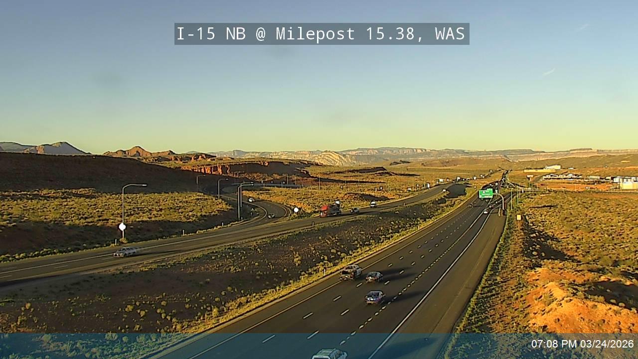 I-15 NB @ Milepost 15.38, WAS live webcam