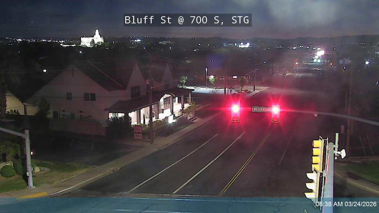 Bluff St / SR-18 @ 700 S, STG live webcam