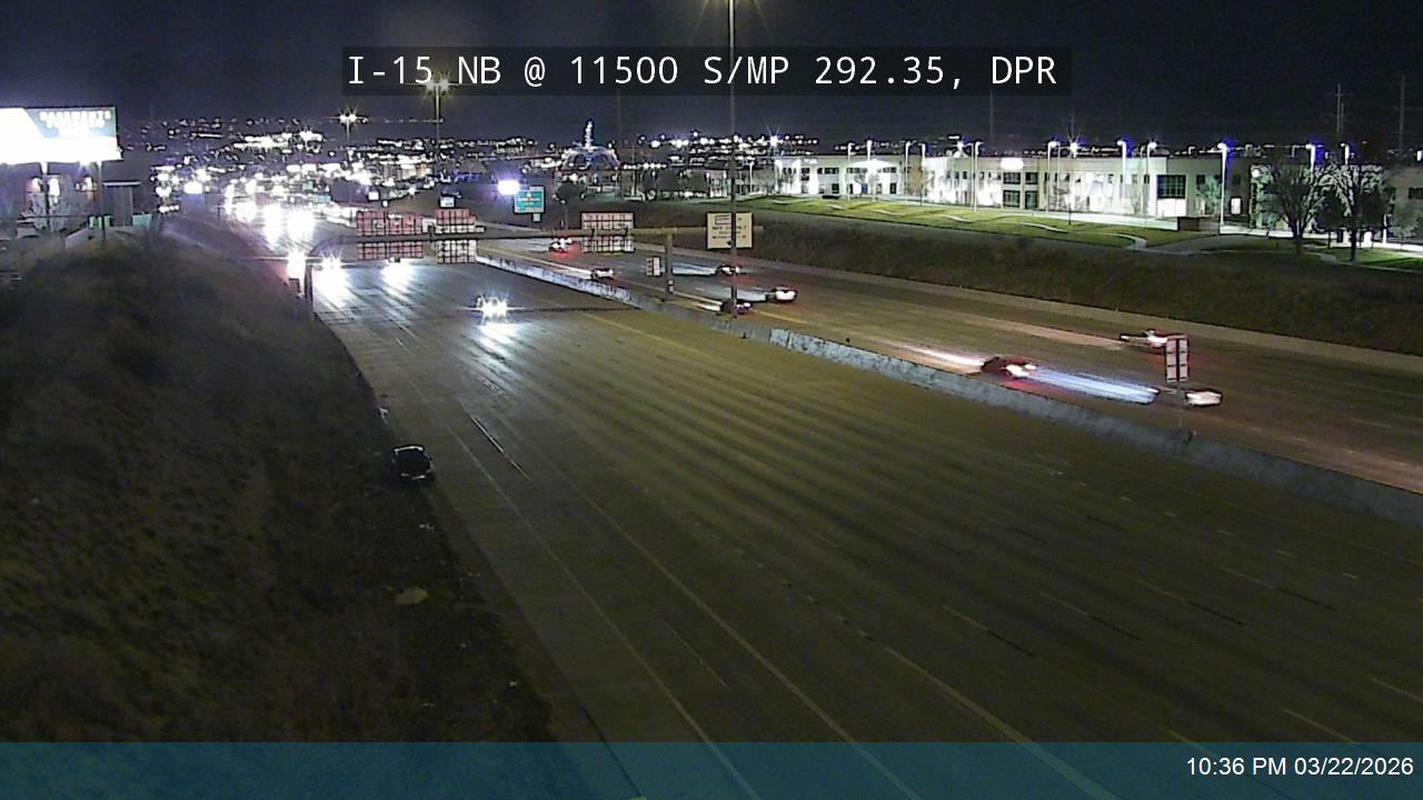 I-15 NB @ 11500 S / MP 292.35, DPR live webcam
