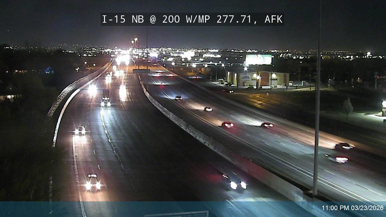 I-15 NB @ 200 W / MP 277.71, AFK live webcam