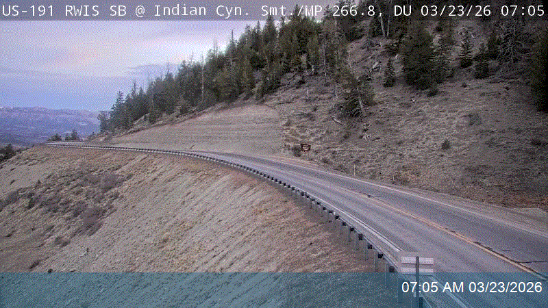 US-191 RWIS NB @ Indian Canyon Summit / MP 266.77, DU live webcam