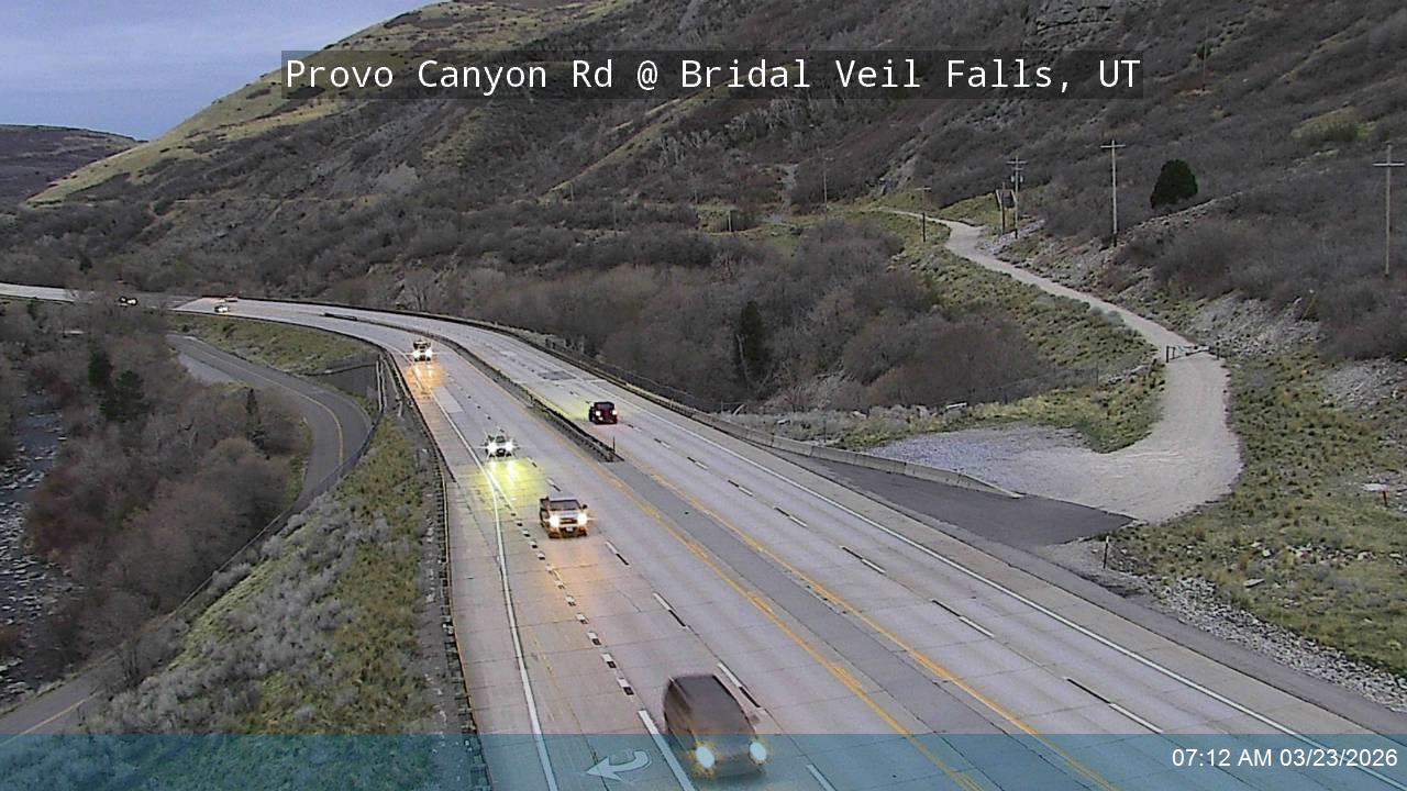 Provo Canyon Rd / US-189 @ Bridal Veil Falls / MP 11.15, UT live webcam