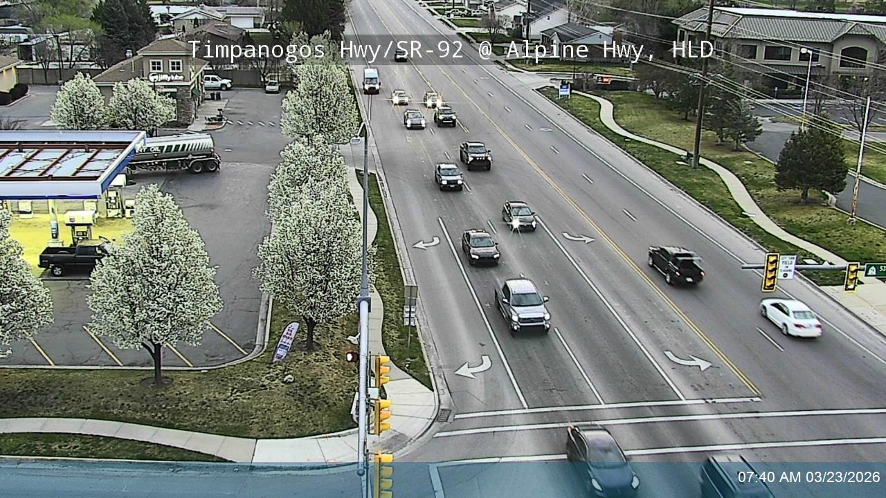 Timpanogos Hwy / 11000 N / SR-92 @ Alpine Hwy / 5300 W / SR-74, HLD live webcam