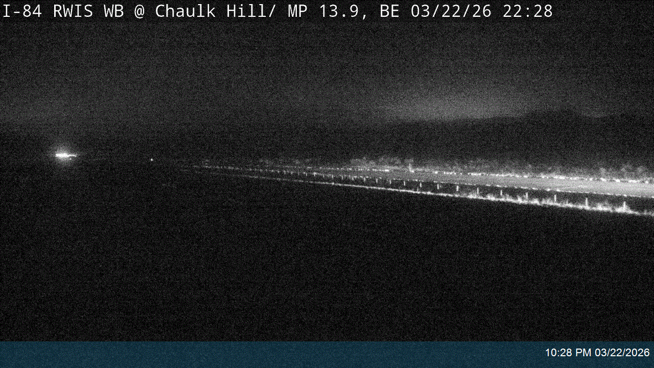 I-84 RWIS WB @ Chaulk Hill / MP 13.79, BE live webcam