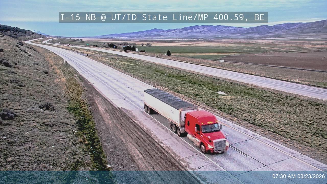 I-15 NB @ UT/ID State Line / MP 400.59, BE live webcam