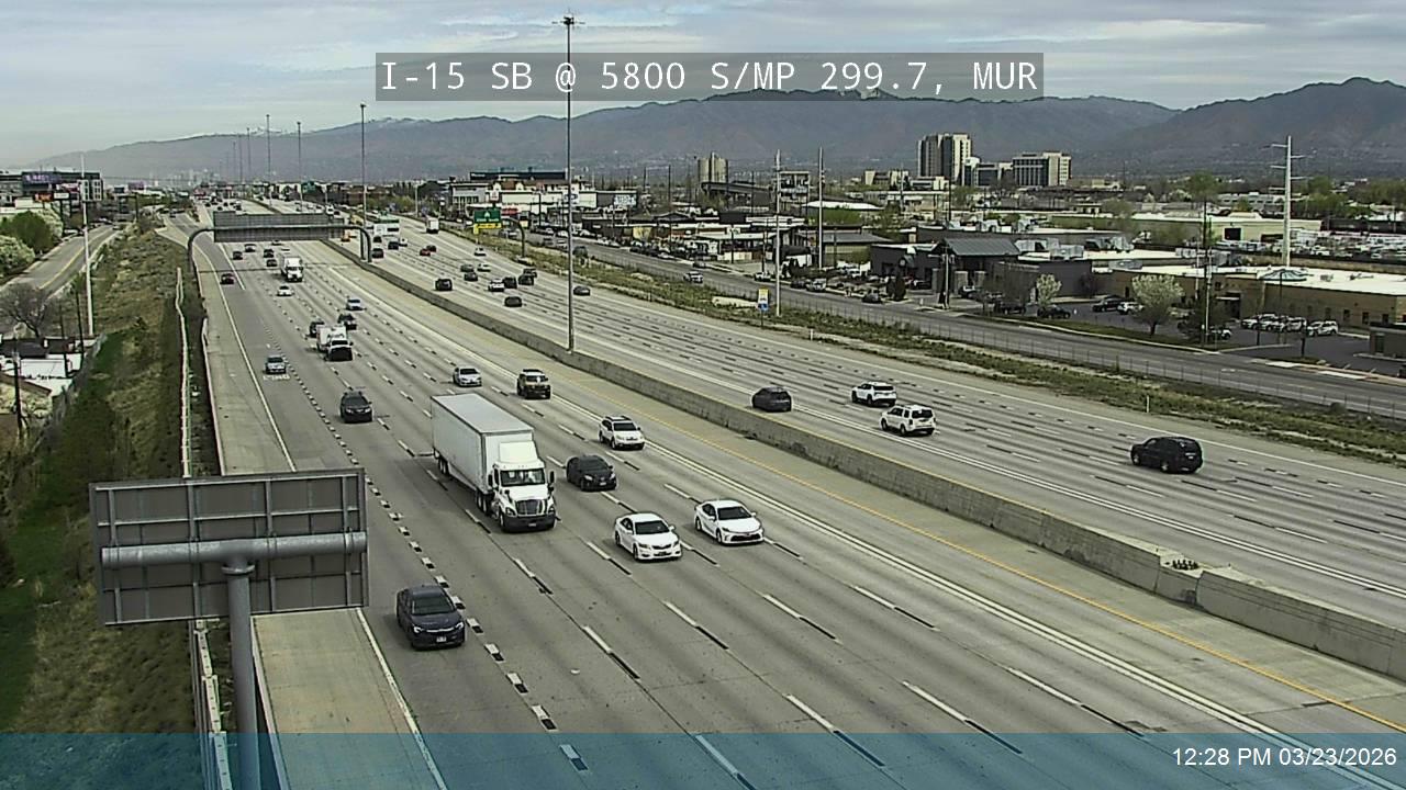 I-15 SB @ 5800 S / MP 299.7, MUR live webcam