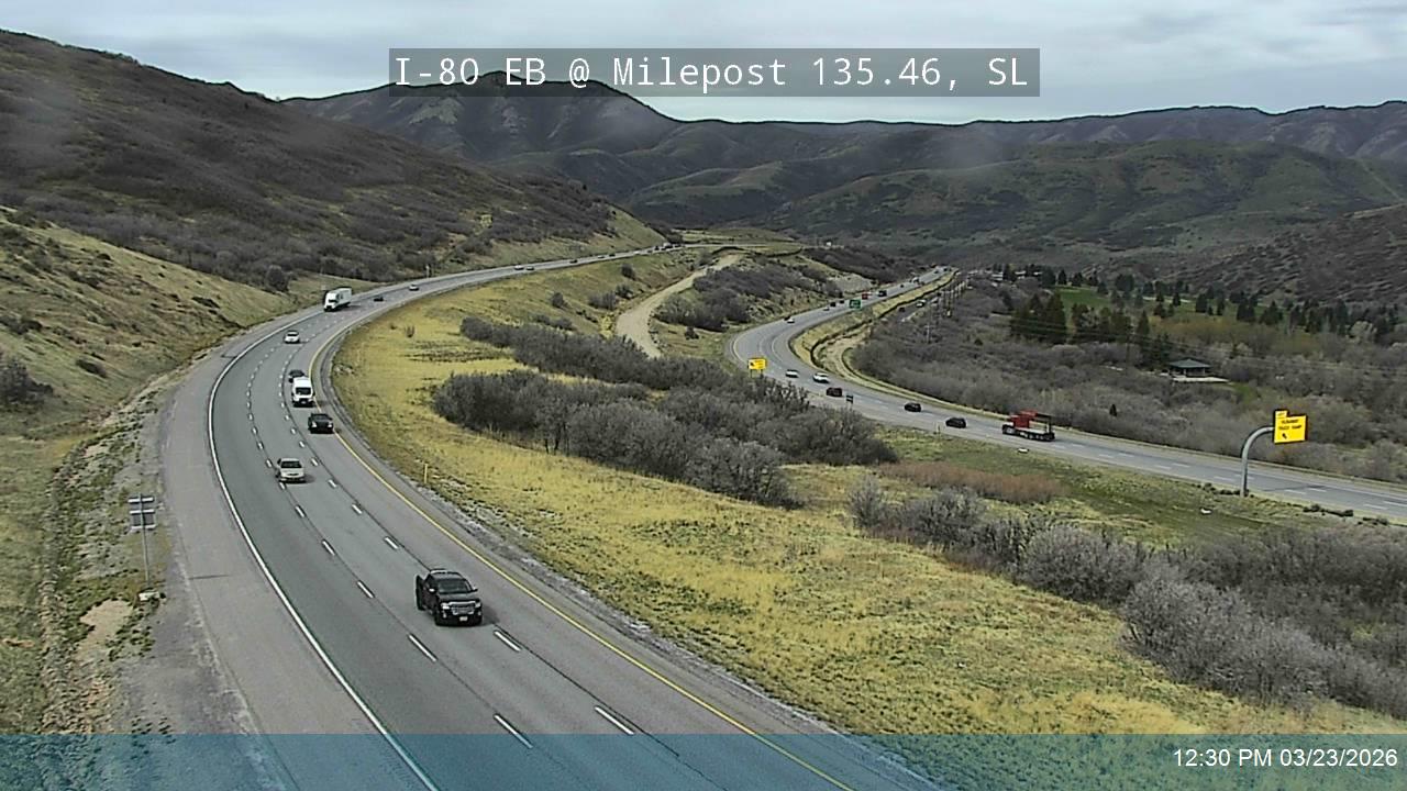 I-80 / Parleys Canyon EB @ Milepost 135.46, SL live webcam