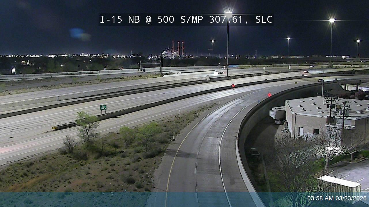 I-15 NB @ 500 S / MP 307.61, SLC live webcam