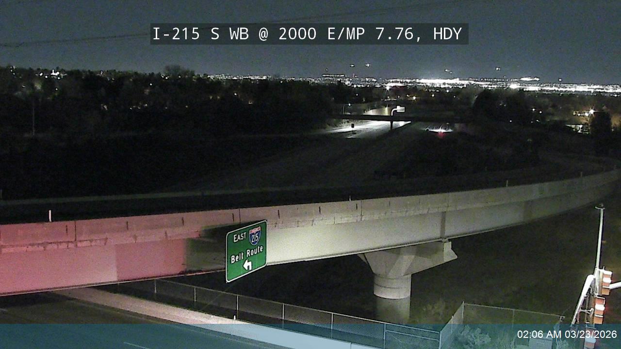 I-215 S WB @ 2000 E / Highland Dr / SR-152 / MP 7.76, HDY live webcam