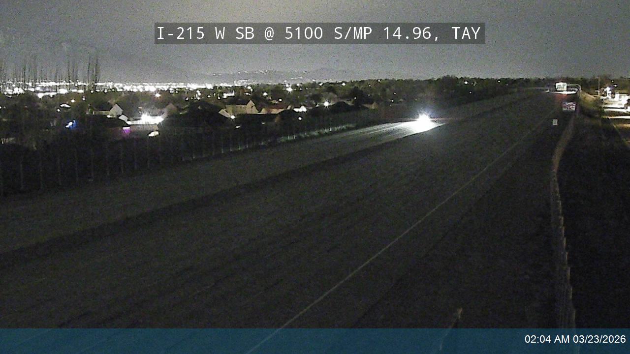 I-215 W SB @ 5100 S / MP 14.96, TAY live webcam