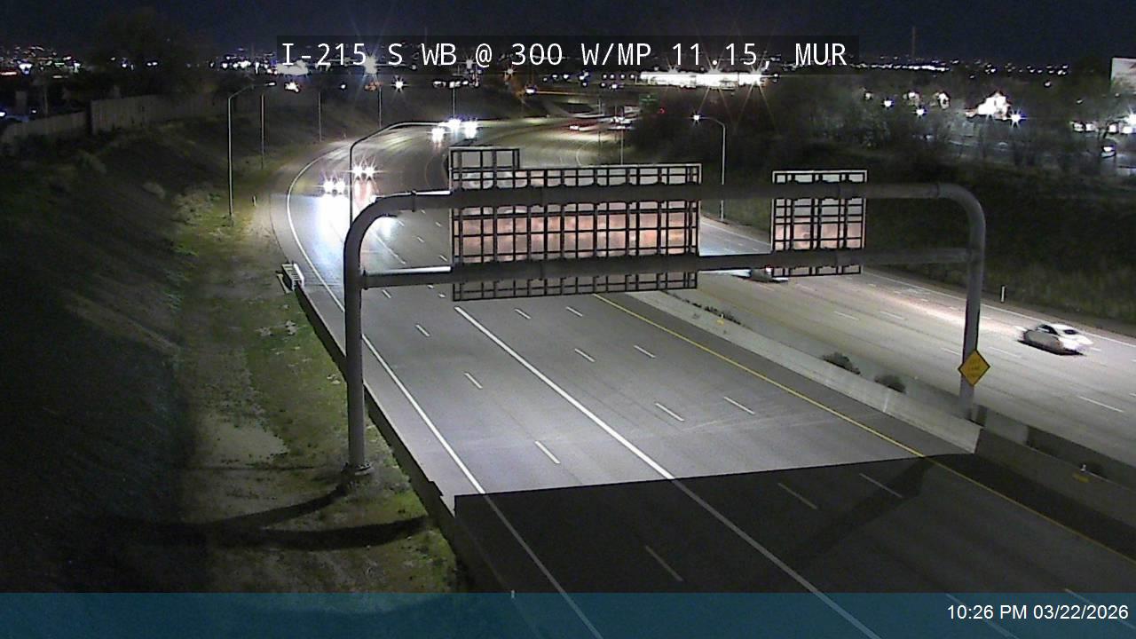 I-215 S WB @ 300 W / MP 11.15, MUR live webcam