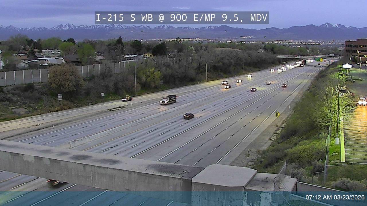 I-215 S WB @ 900 E / SR-71 / MP 9.5, MDV live webcam