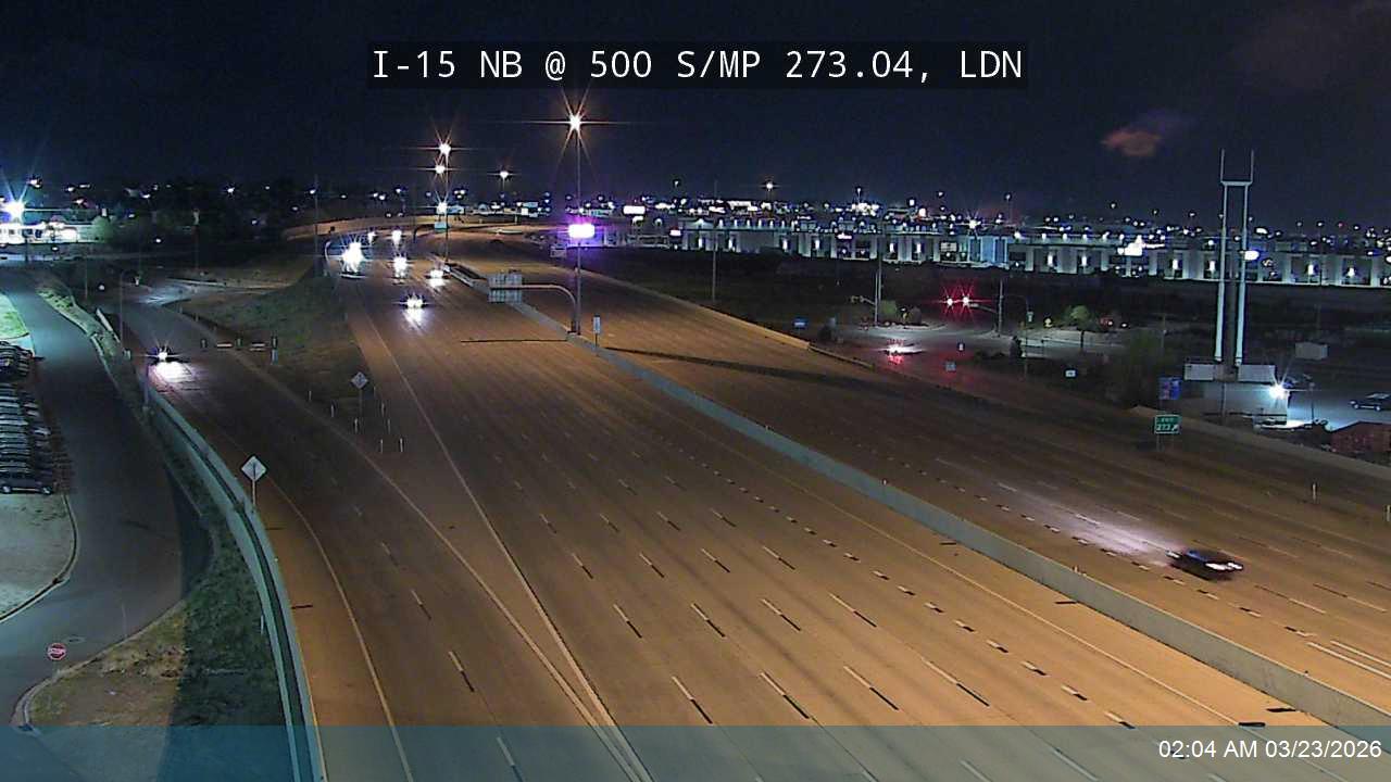 I-15 NB @ 500 S / MP 273.04, LDN live webcam