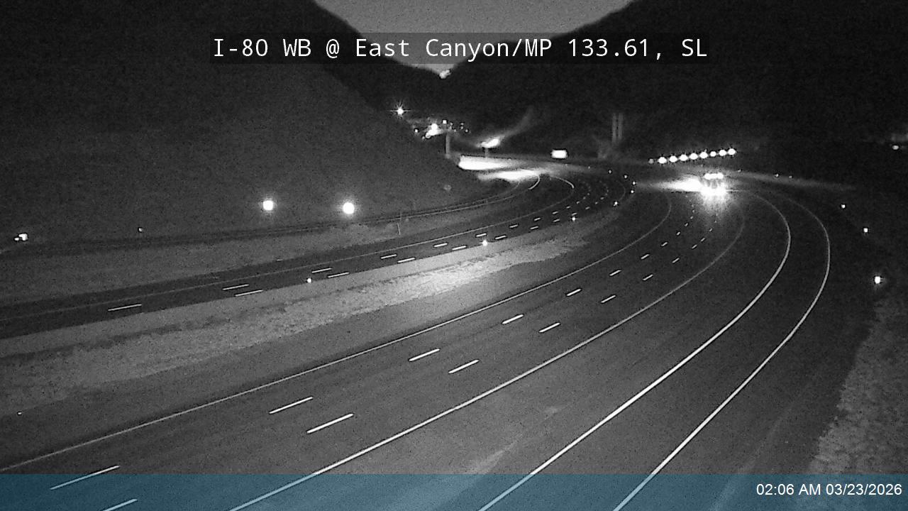 I-80 / Parleys Canyon WB @ East Canyon / SR-65 On-ramp / MP 133.61, SL live webcam