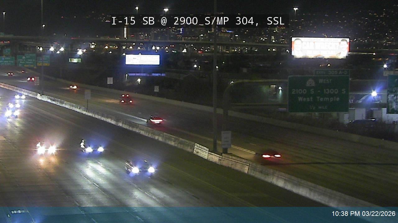 I-15 SB @ 2900 S / MP 304, SSL live webcam