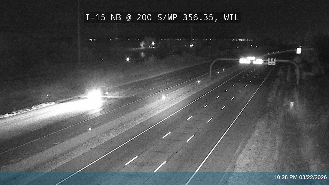 I-15 NB @ 200 S / MP 356.35, WIL live webcam